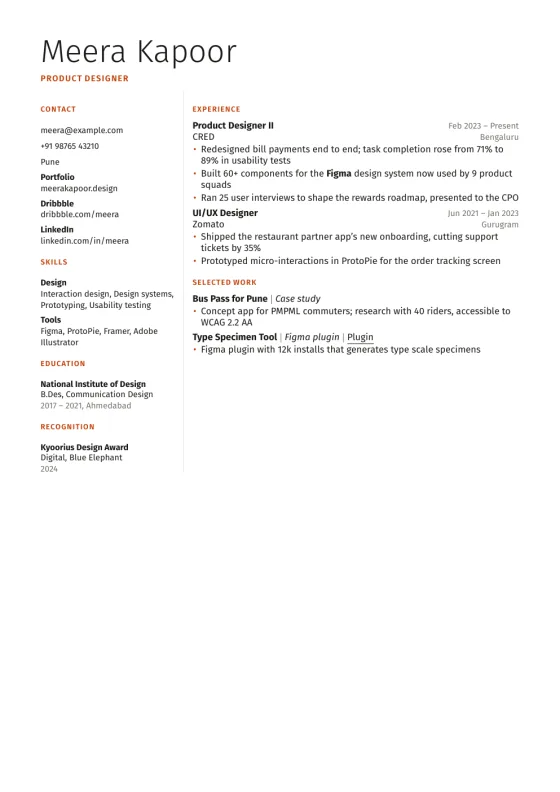 Designer template preview